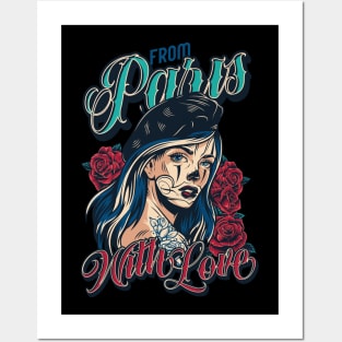 Vintage tattoo women illustration Posters and Art